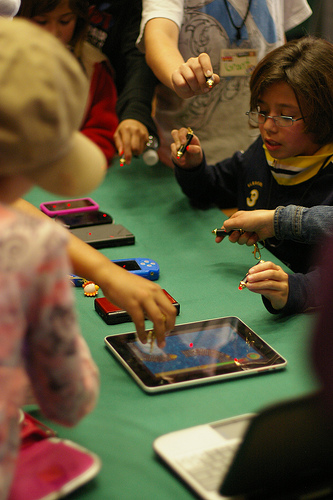 Kids voting on mobile tech